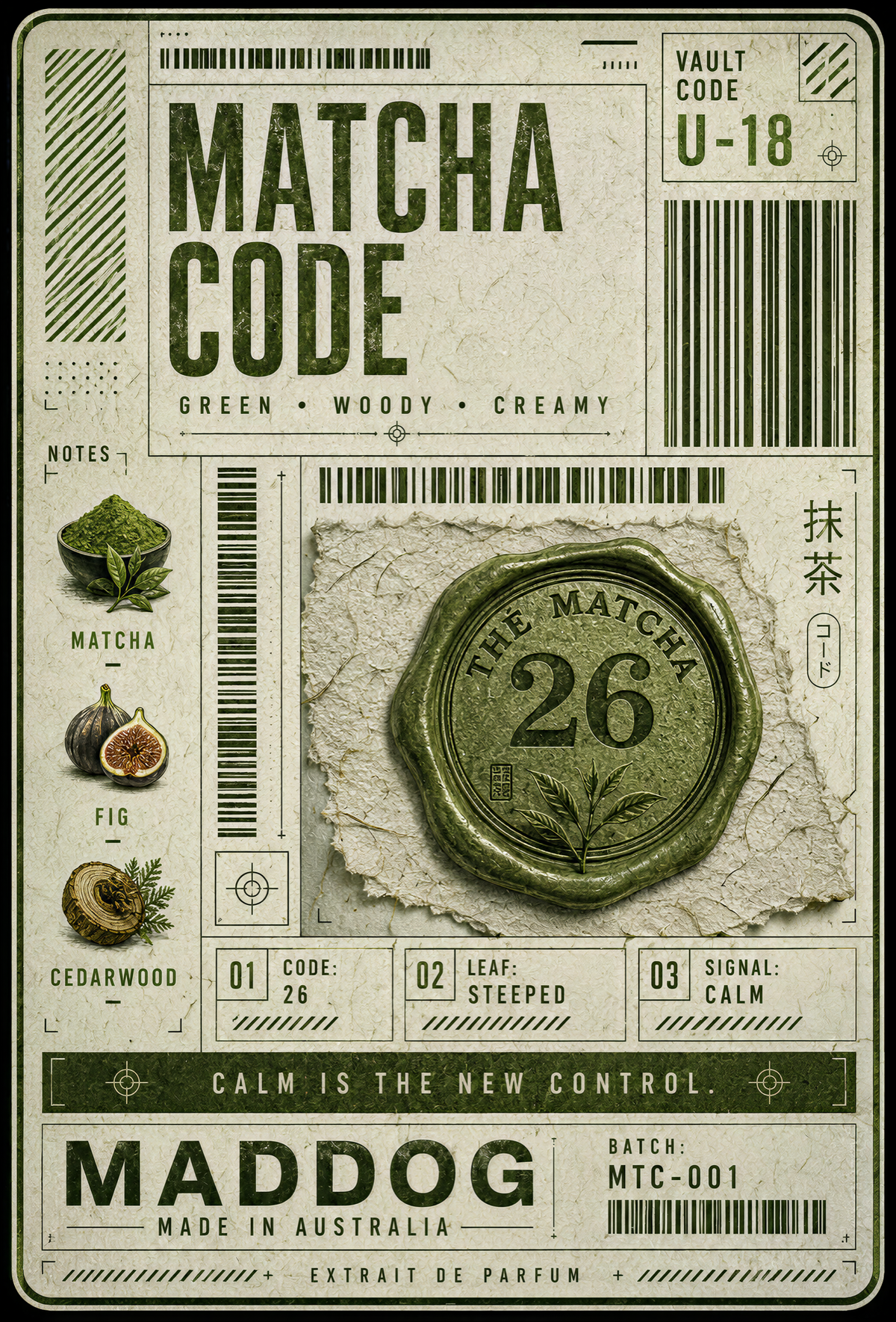 MATCHA CODE — MADDOG VAULT U-18