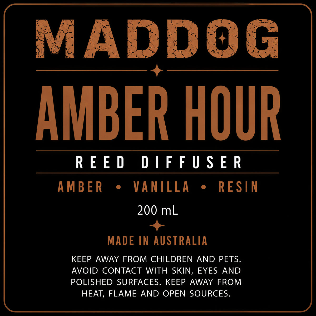 MADDOG AMBER HOUR Reed Diffuser