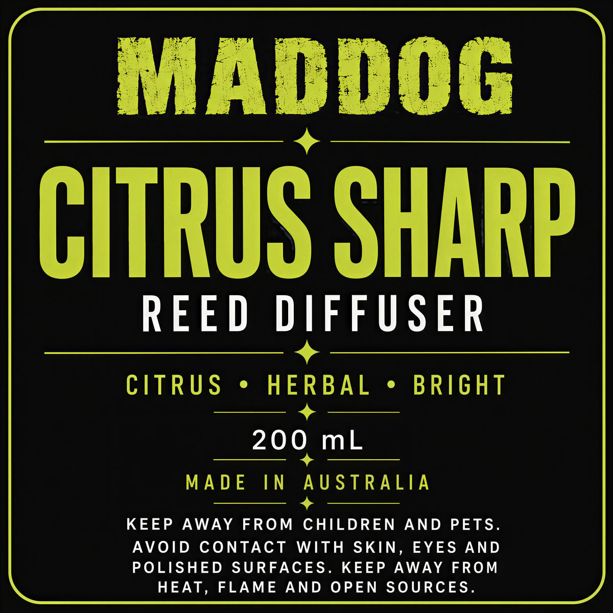 MADDOG CITRUS SHARP Reed Diffuser