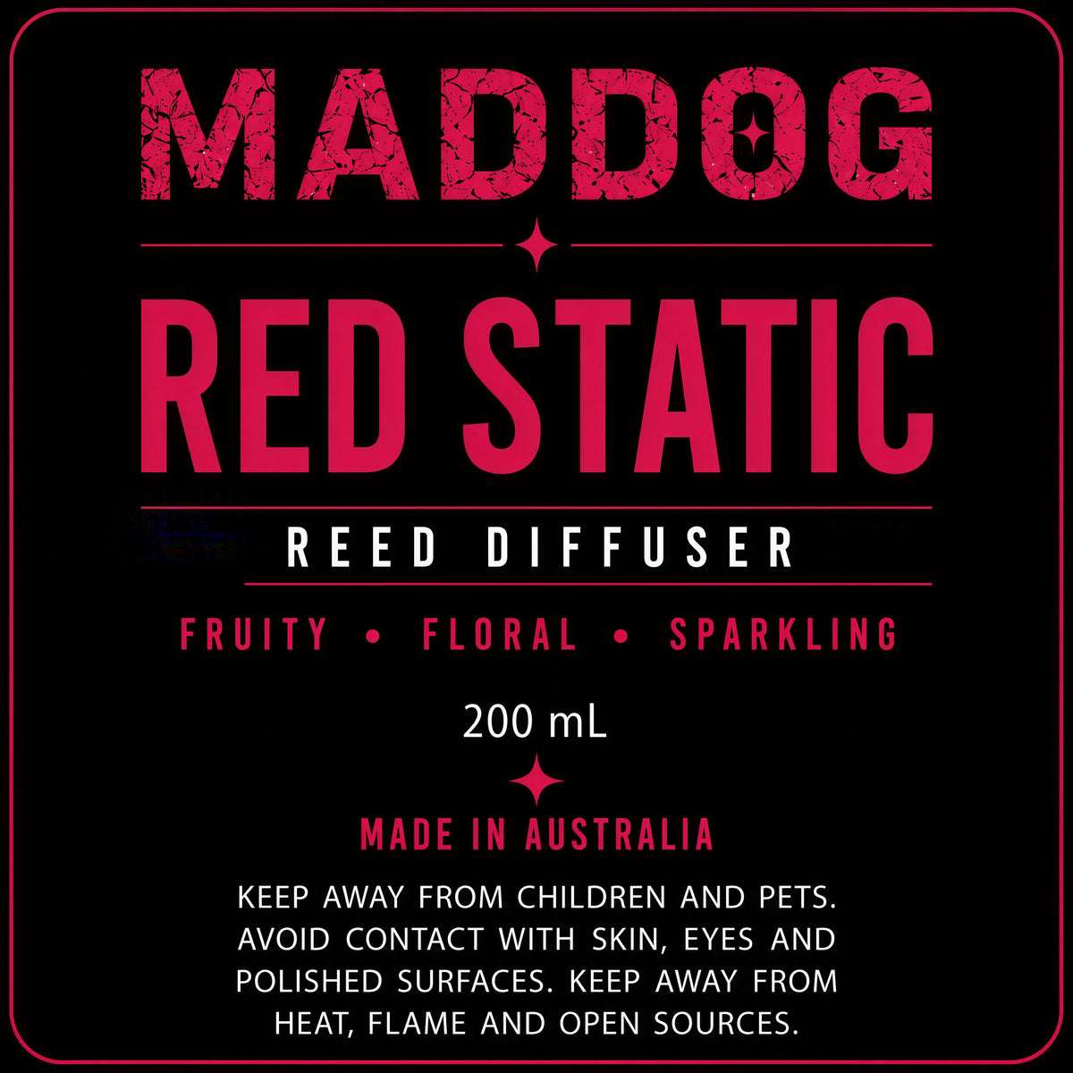 MADDOG RED STATIC Reed Diffuser