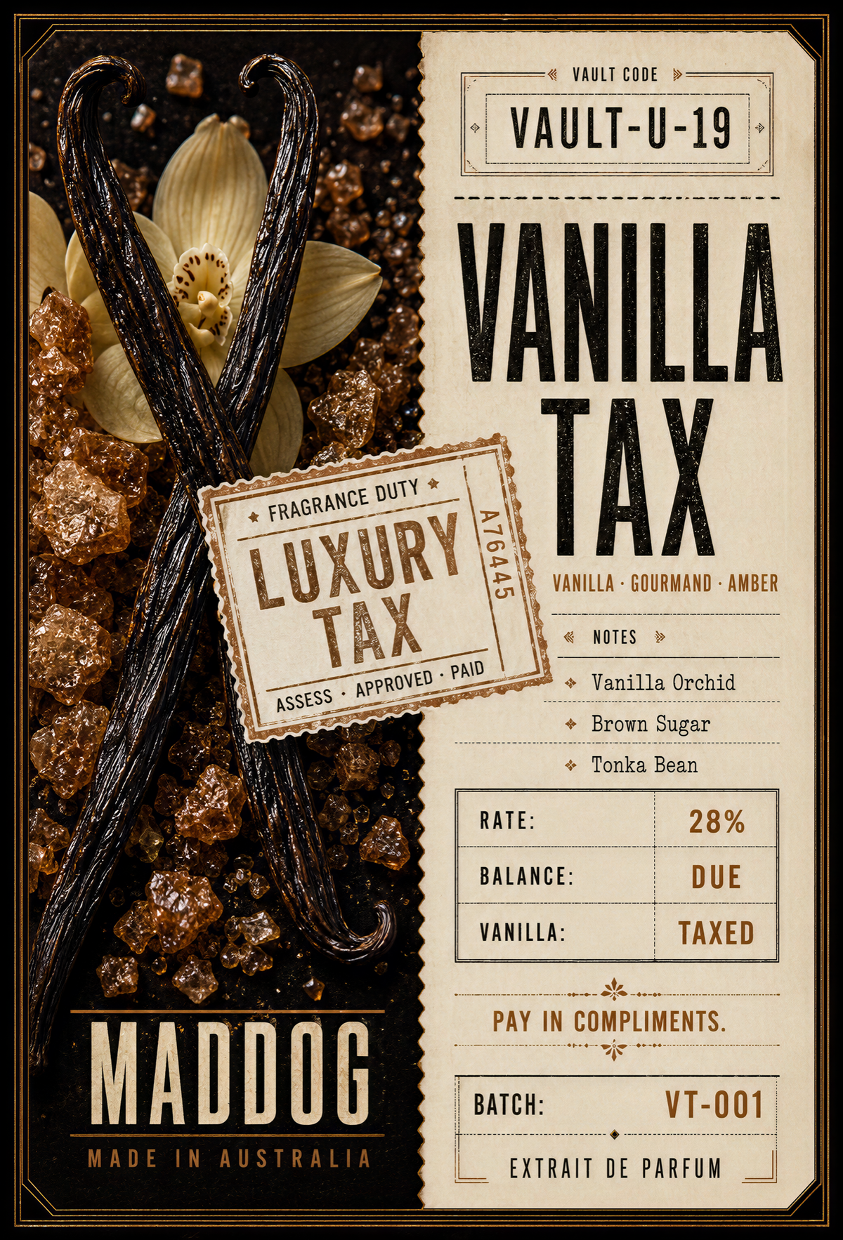 VANILLA TAX — MADDOG VAULT U-19